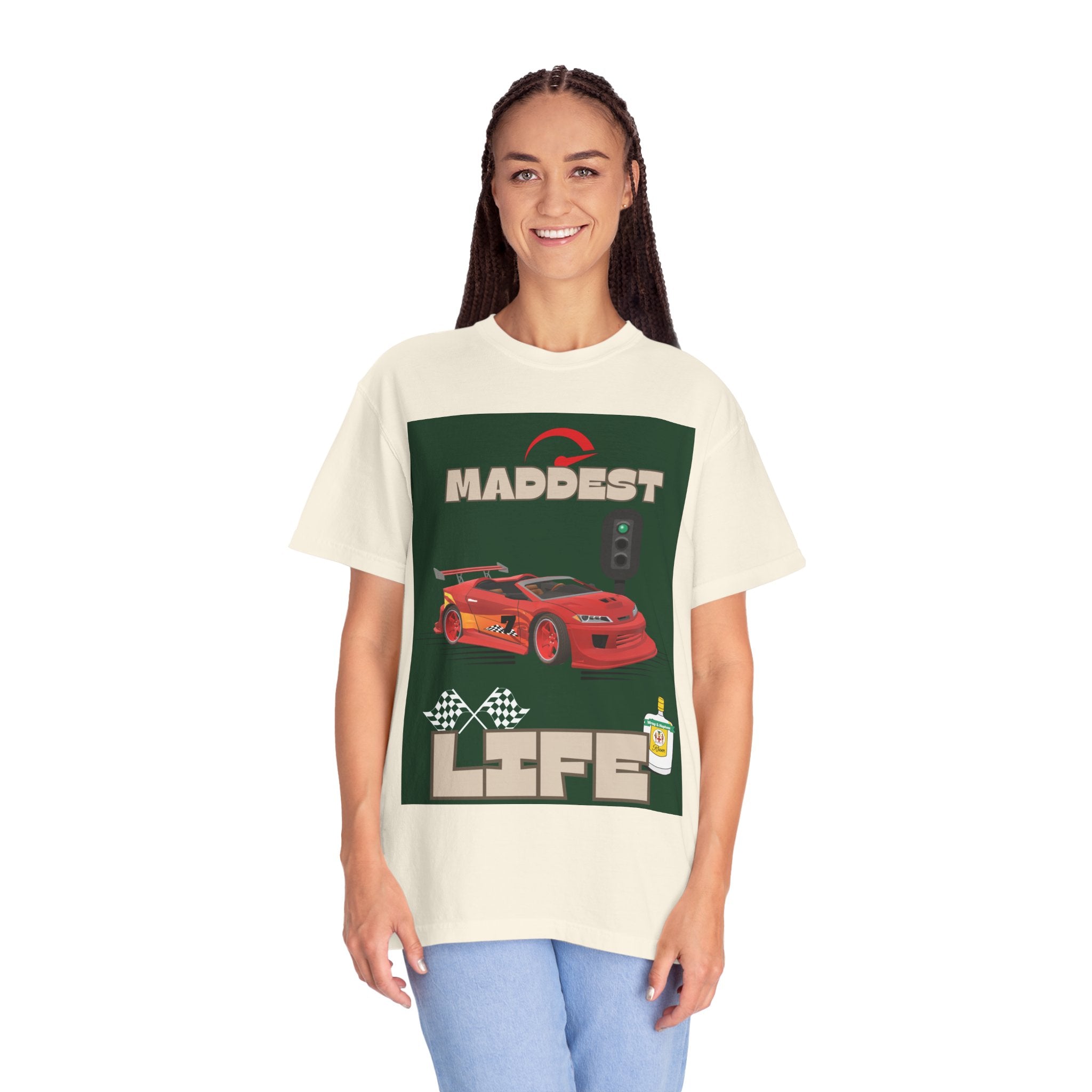 Maddest Life Racing Tee — Retro Sports Car Graphic T-Shirt