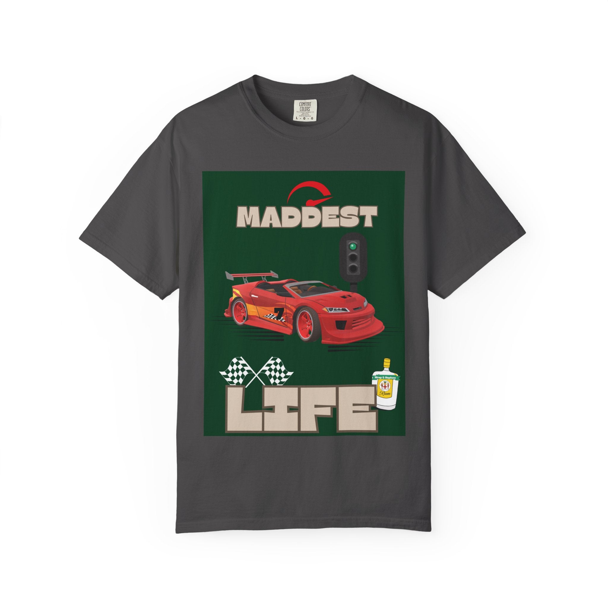 Maddest Life Racing Tee — Retro Sports Car Graphic T-Shirt