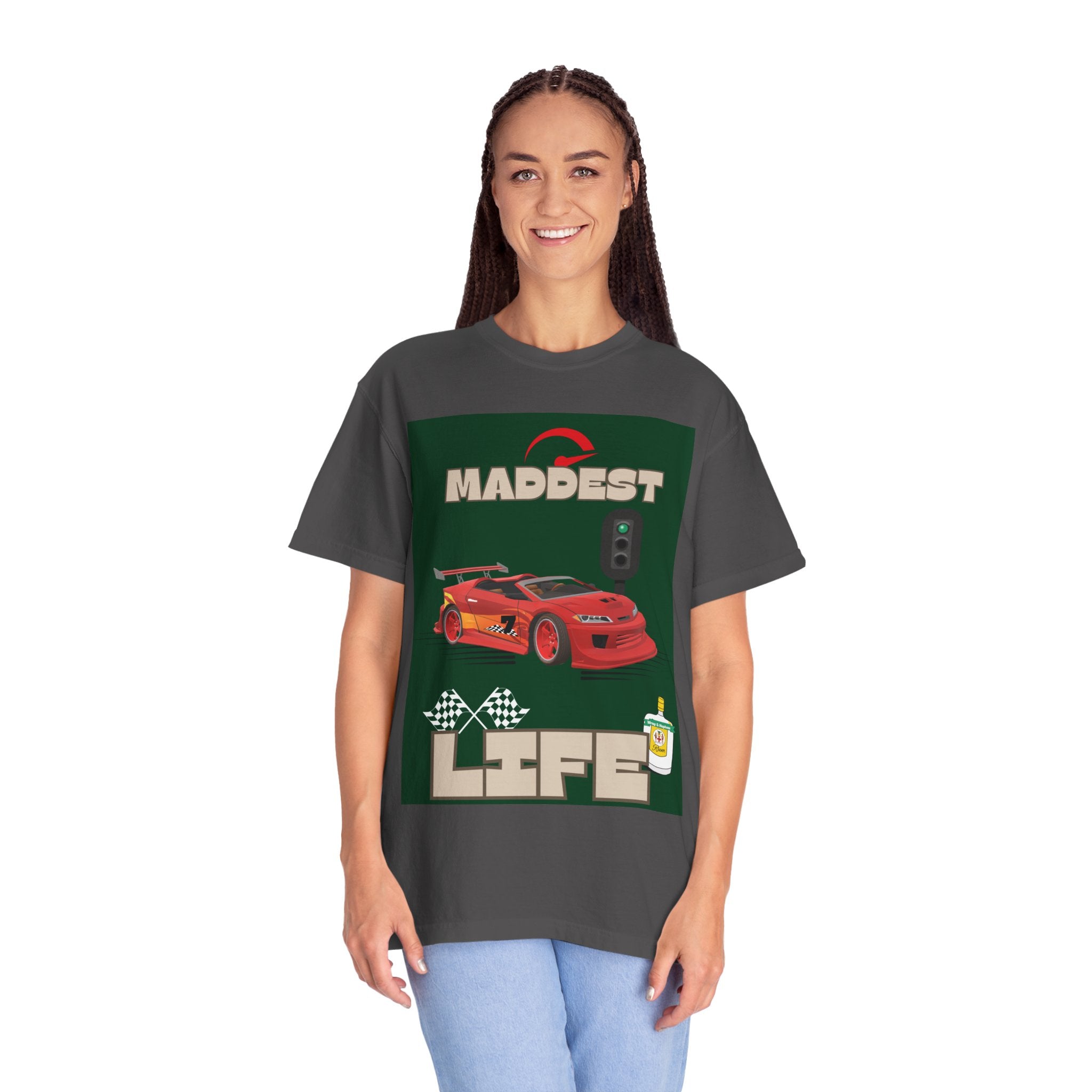 Maddest Life Racing Tee — Retro Sports Car Graphic T-Shirt