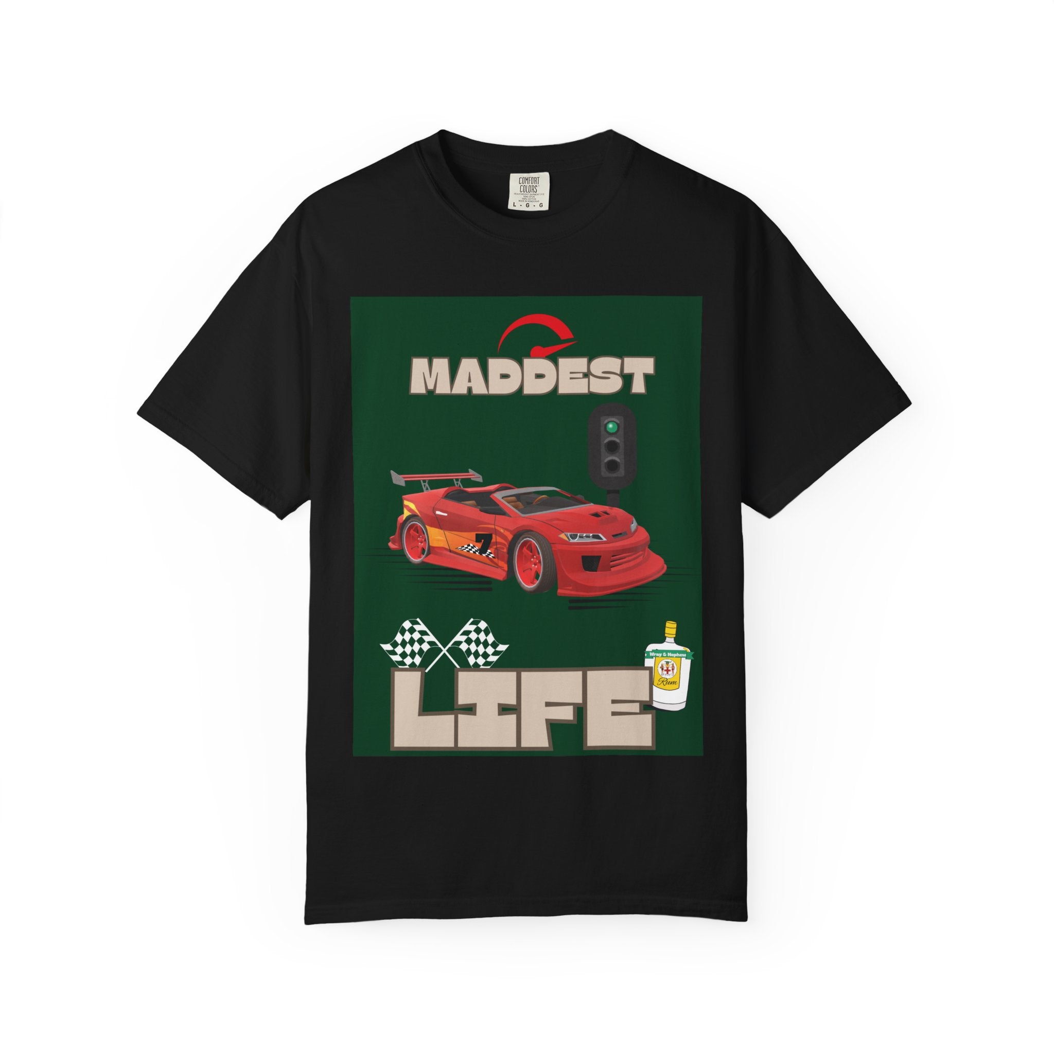 Maddest Life Racing Tee — Retro Sports Car Graphic T-Shirt