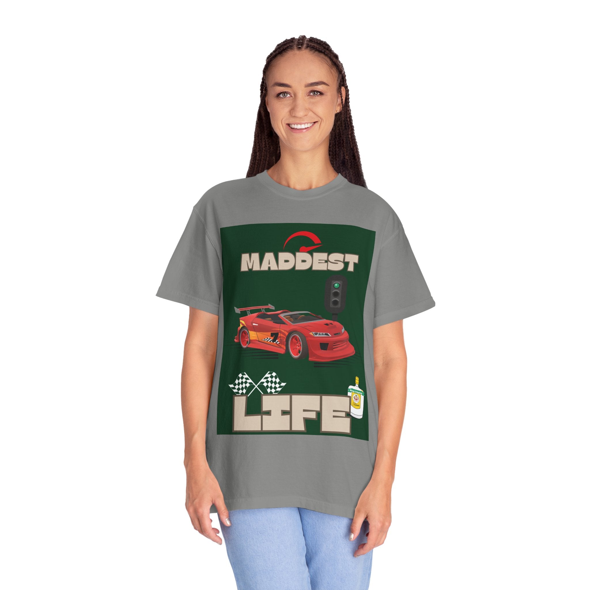 Maddest Life Racing Tee — Retro Sports Car Graphic T-Shirt