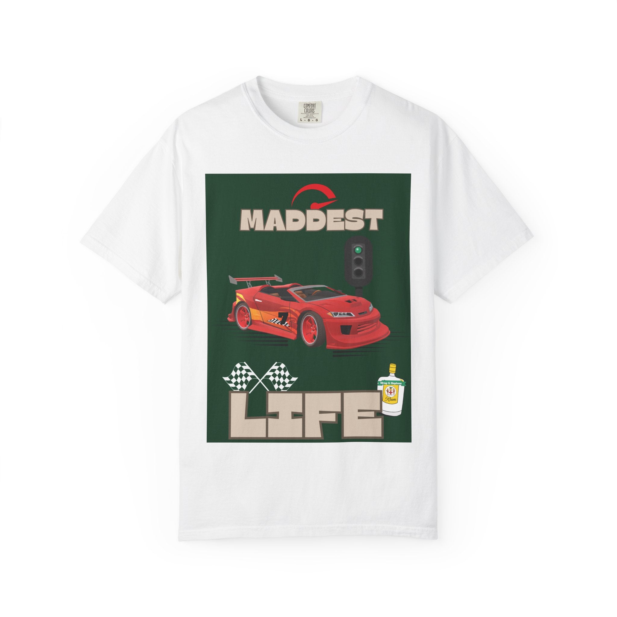 Maddest Life Racing Tee — Retro Sports Car Graphic T-Shirt