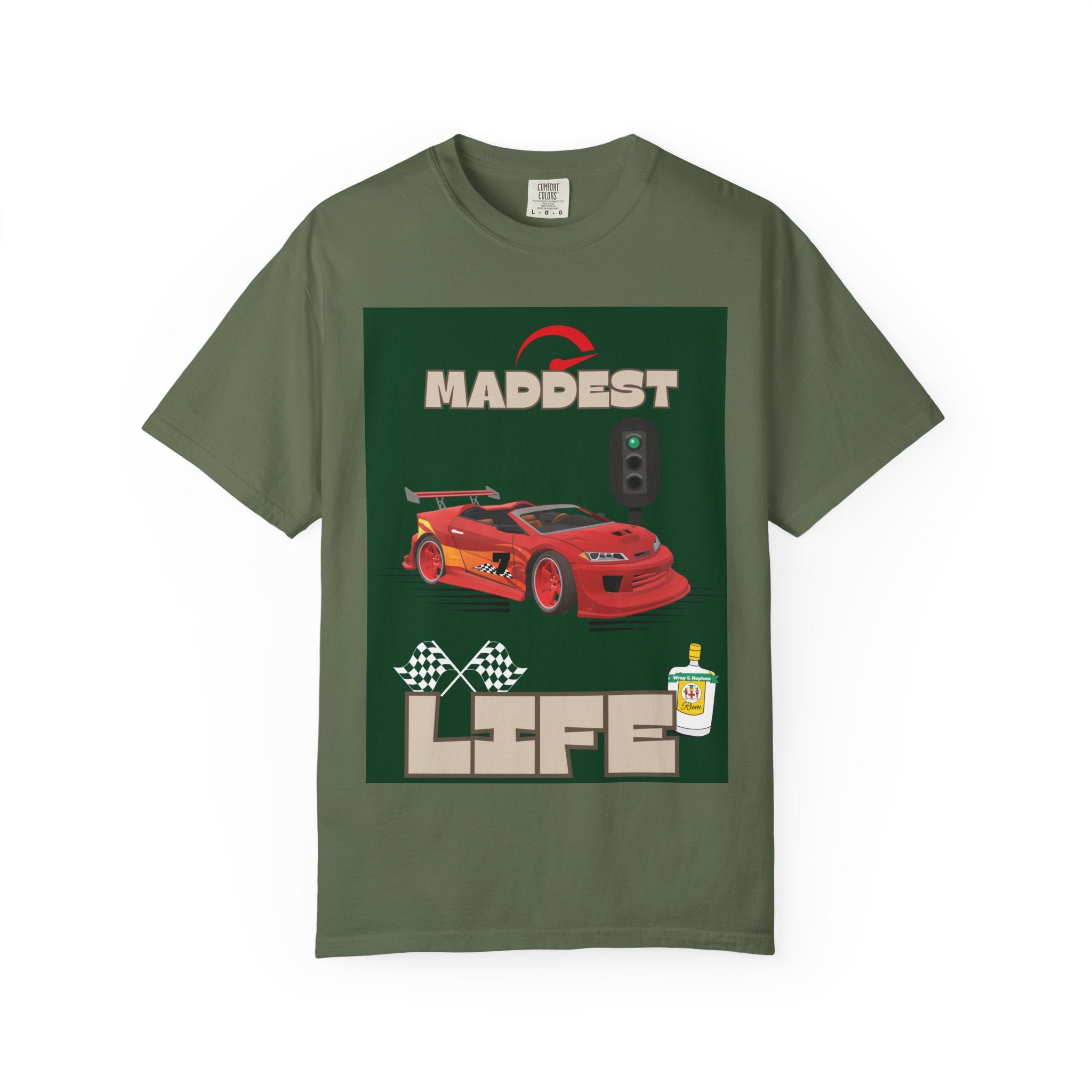 Maddest Life Racing Tee — Retro Sports Car Graphic T-Shirt