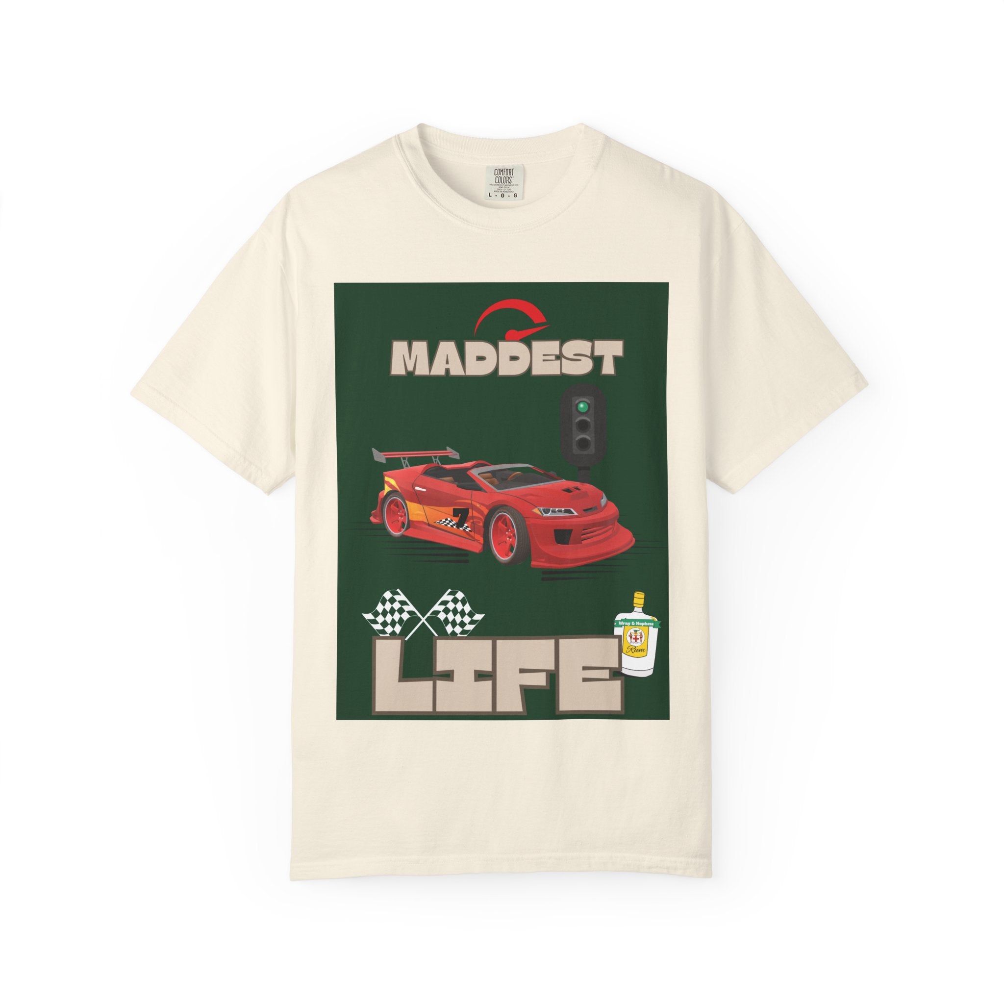 Maddest Life Racing Tee — Retro Sports Car Graphic T-Shirt