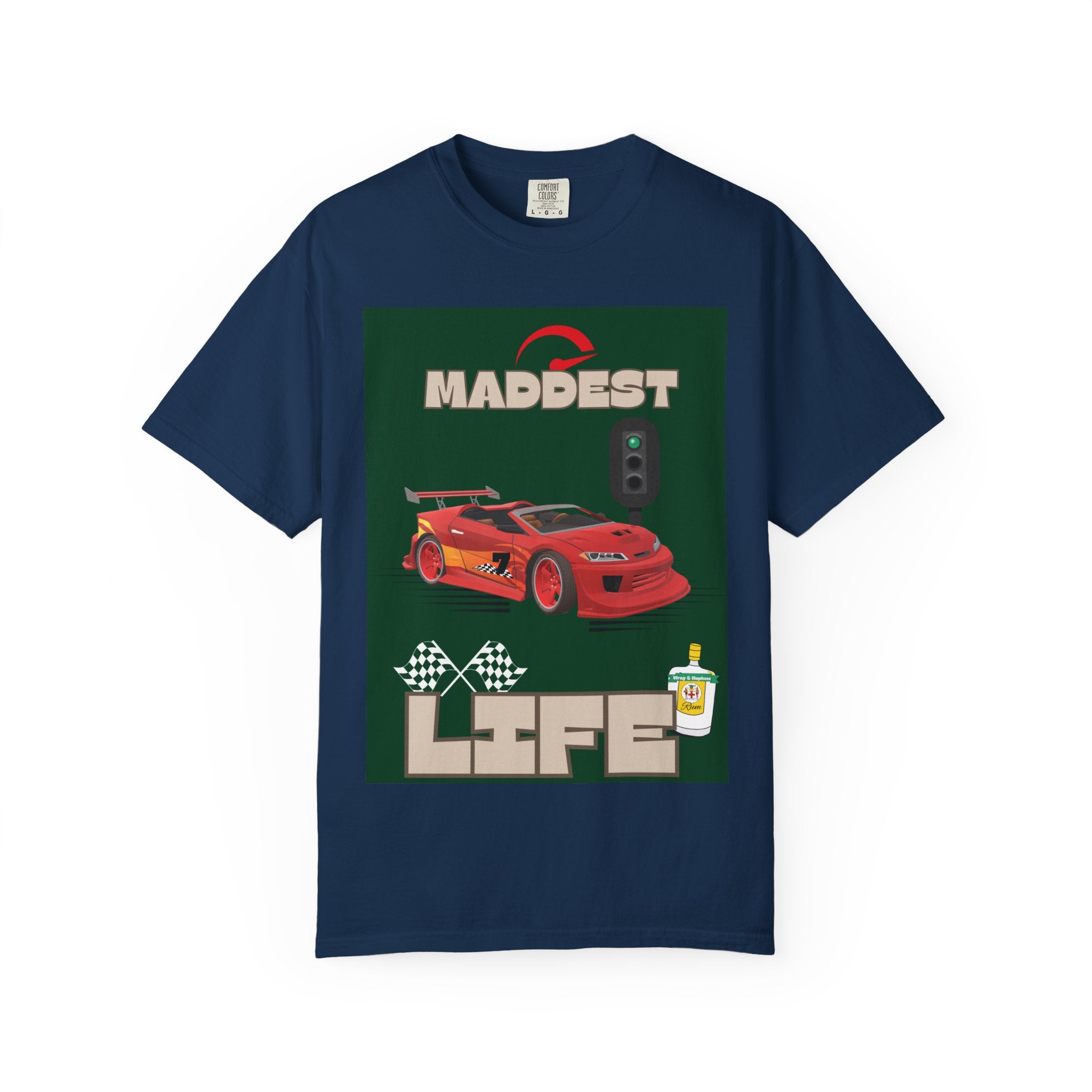 Maddest Life Racing Tee — Retro Sports Car Graphic T-Shirt