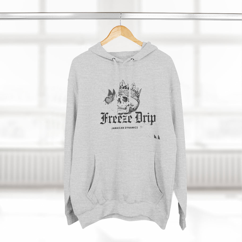 Skull Crown Hoodie — 'Freeze Drip' Gothic Streetwear Hooded Sweatshirt