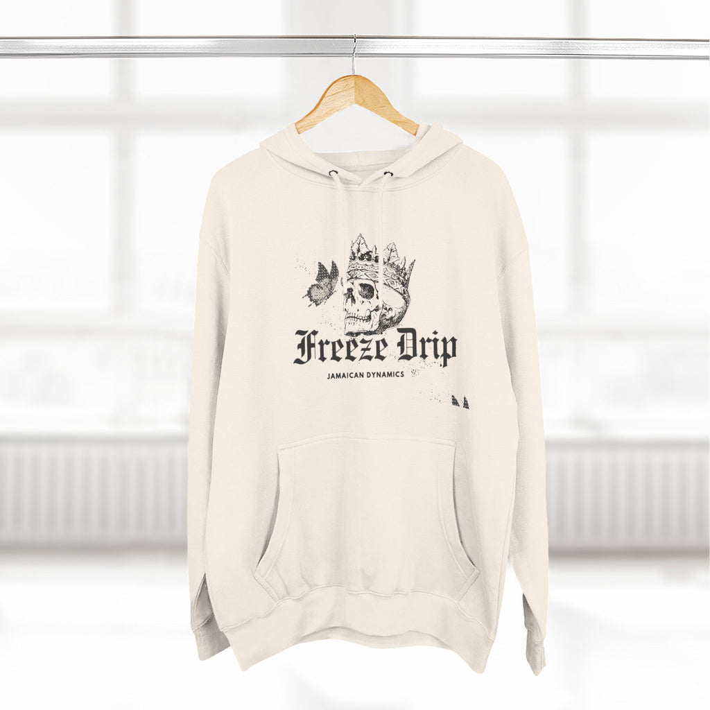 Skull Crown Hoodie — 'Freeze Drip' Gothic Streetwear Hooded Sweatshirt