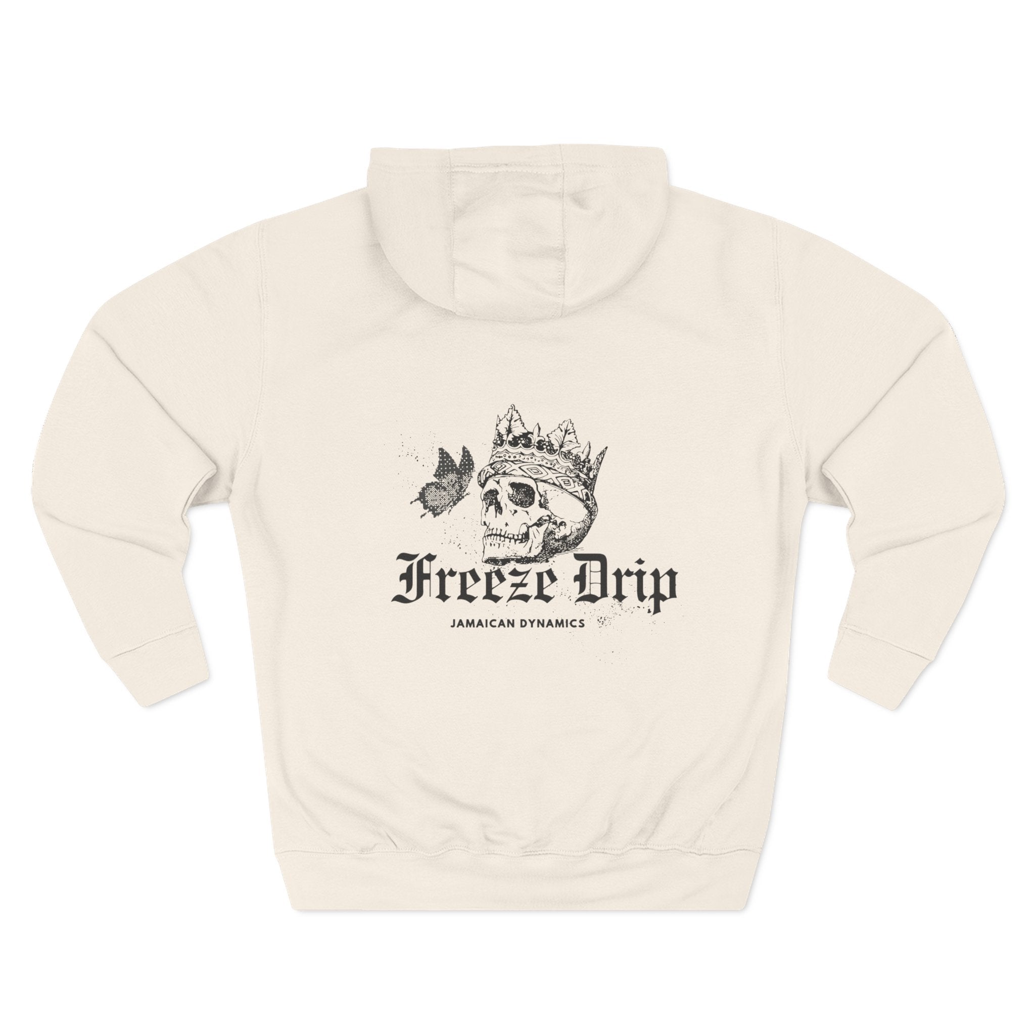 Skull Crown Hoodie — 'Freeze Drip' Gothic Streetwear Hooded Sweatshirt