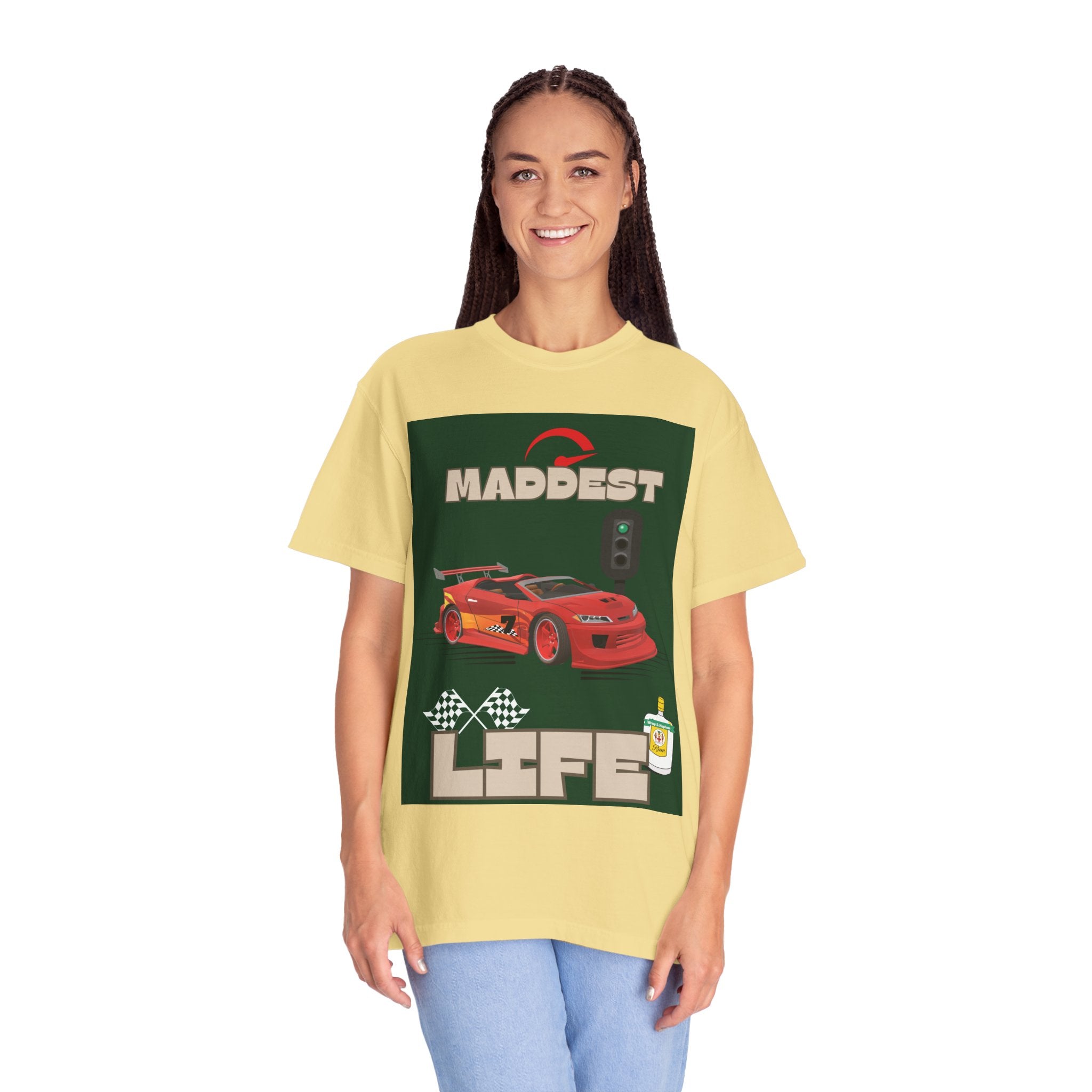 Maddest Life Racing Tee — Retro Sports Car Graphic T-Shirt