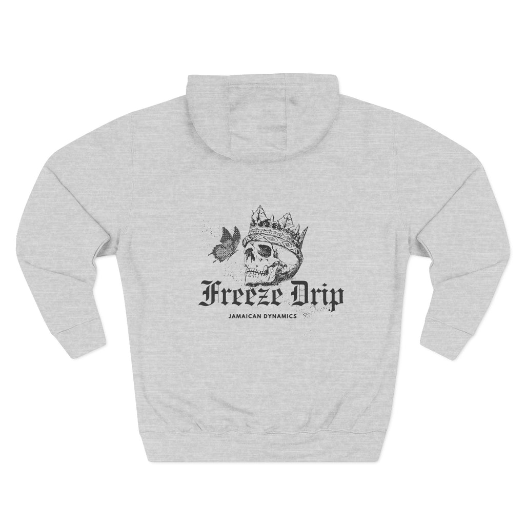 Skull Crown Hoodie — 'Freeze Drip' Gothic Streetwear Hooded Sweatshirt