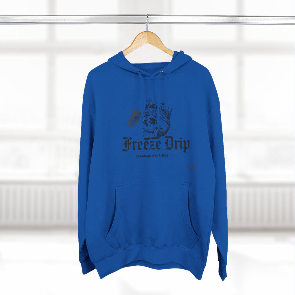 Skull Crown Hoodie — 'Freeze Drip' Gothic Streetwear Hooded Sweatshirt