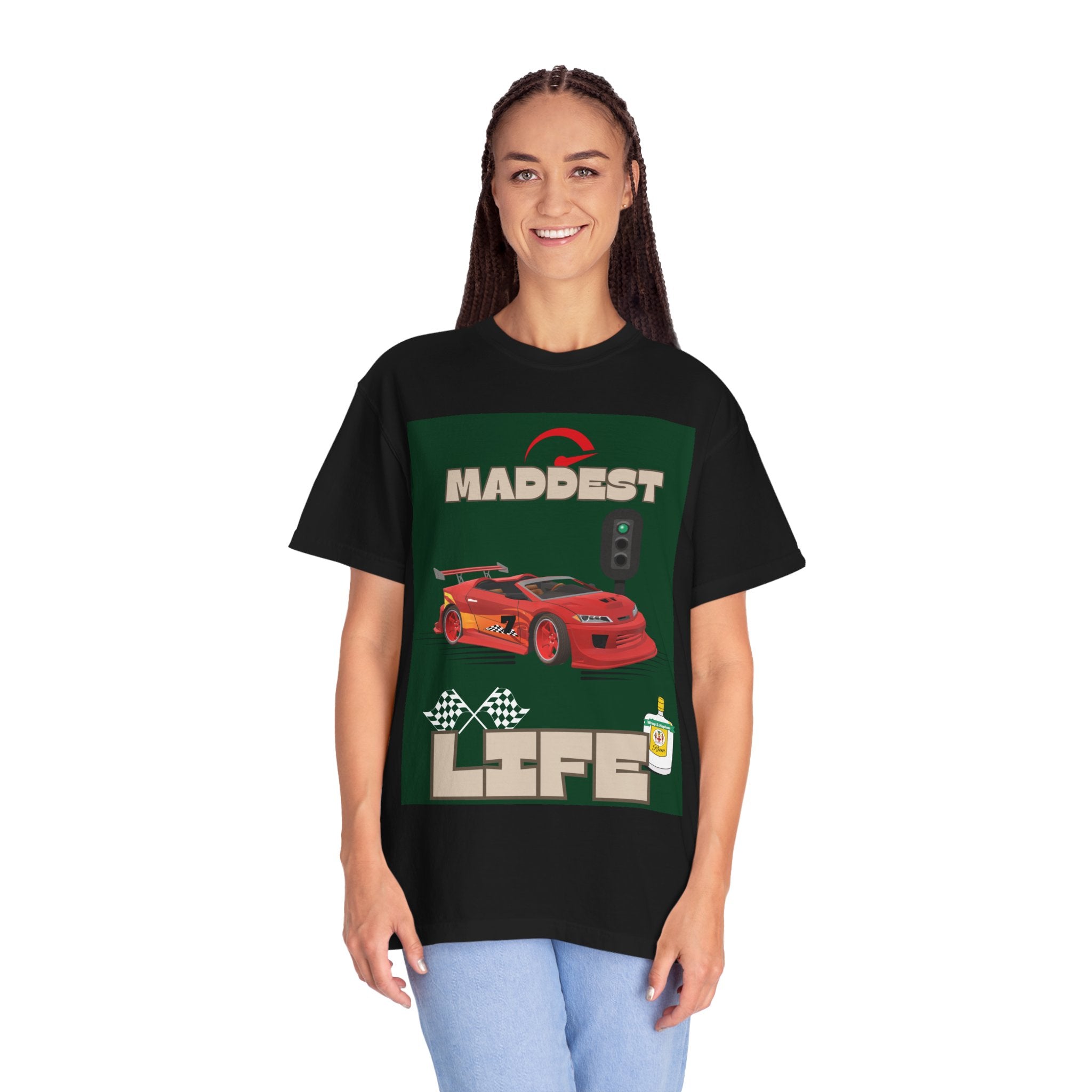 Maddest Life Racing Tee — Retro Sports Car Graphic T-Shirt